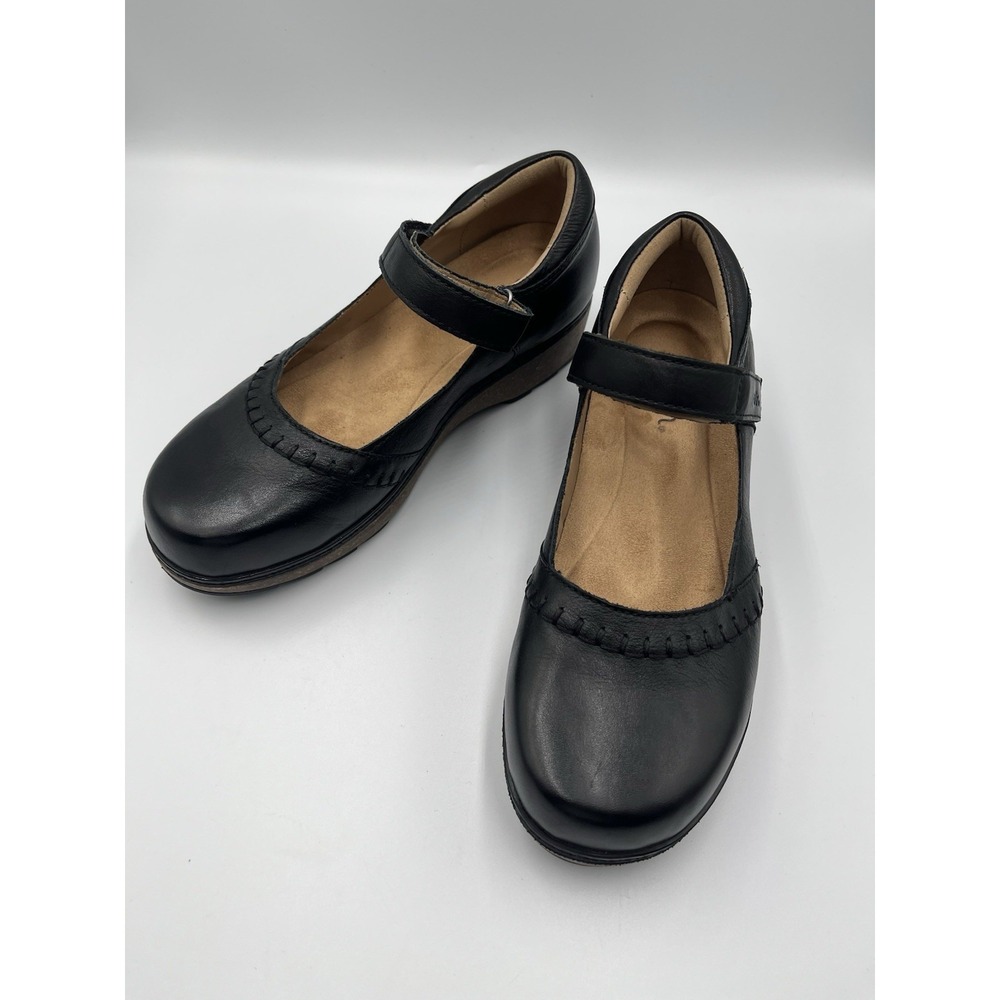 Earth Kalece Black Leather Mary Jane Shoes Womens 8W Comfort Round Toe Casual - Picture 9 of 13